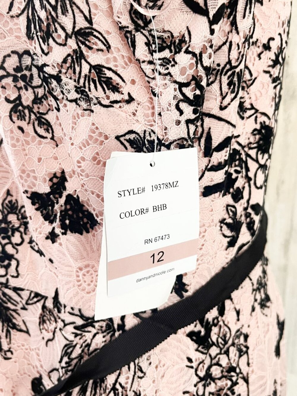 NWT Danny & Nicole Pink Lace Dress 12 Cottage Wedding Guest Coquette Soft Girl - Picture 6 of 11